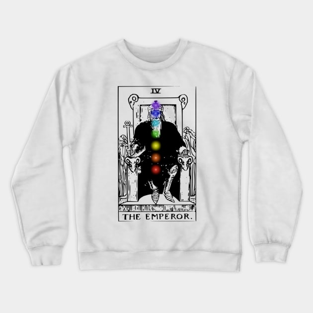 Tarot Card Shirt The Emperor Chakras Major Arcana Crewneck Sweatshirt by Chakra Shine